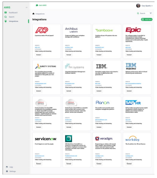 AMIS Integrations - showing ADP, Archibus, bambooHR, Epic, IBM, SAP and more